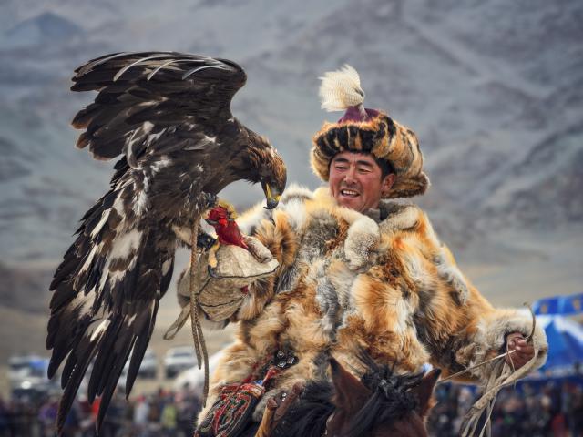 Witness the remarkable Golden Eagle Hunters Festival