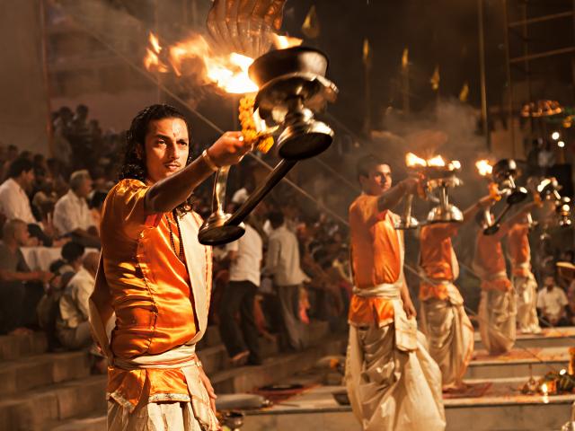 Witness the sacred aarti ceremony