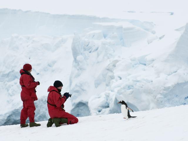 Set foot on the Antarctica continent