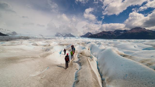 Ice trek on Cagliero Glacier