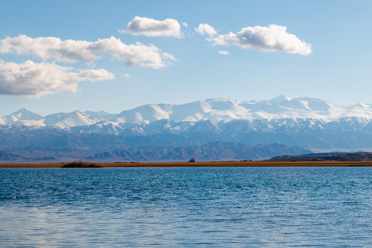 View of Issyk Kul Lake in Kyrgyzstan