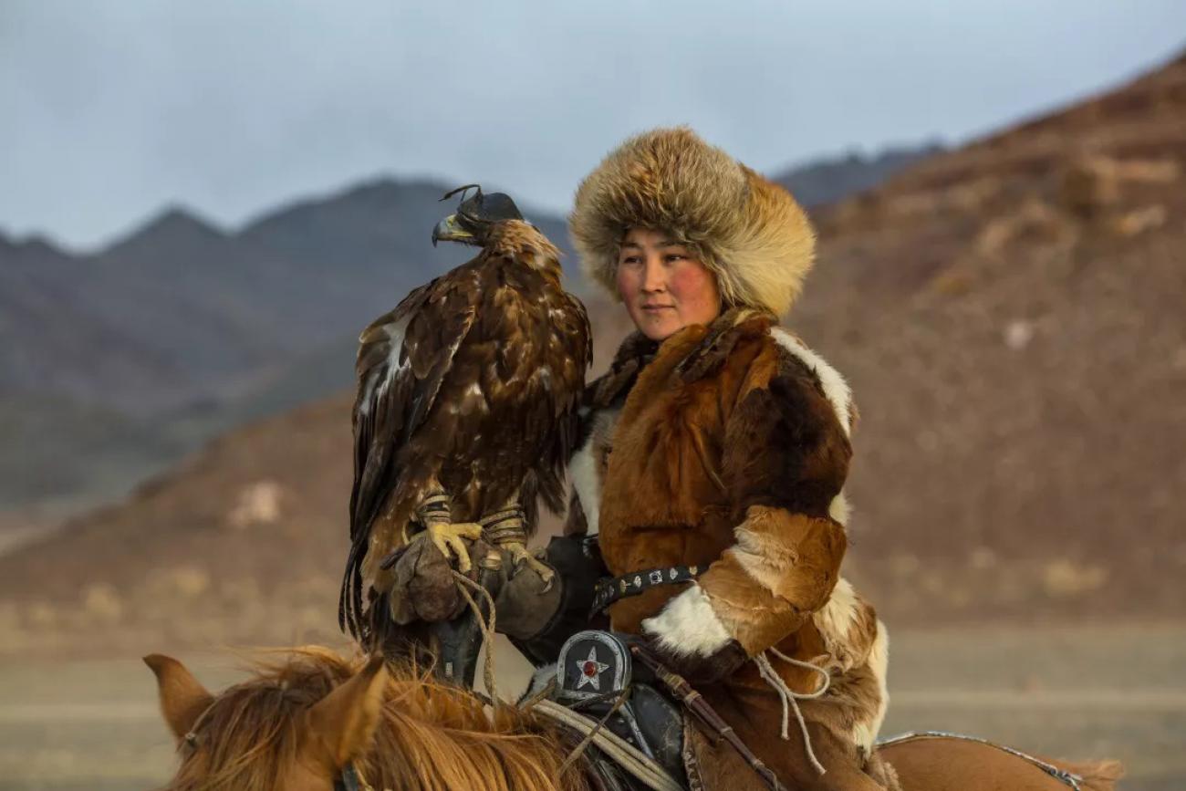 Hunter with Eagle