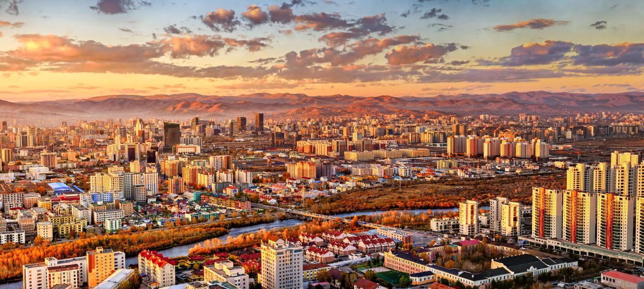 Cityscape of Mongolia's capital, Ulaanbaatar