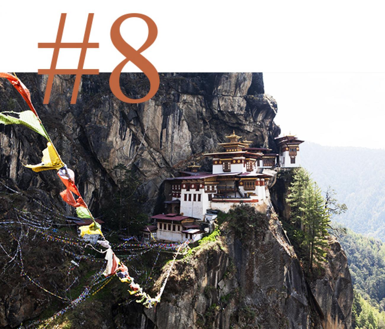 The Tigers Nest in Bhutan, a great place to visit in March