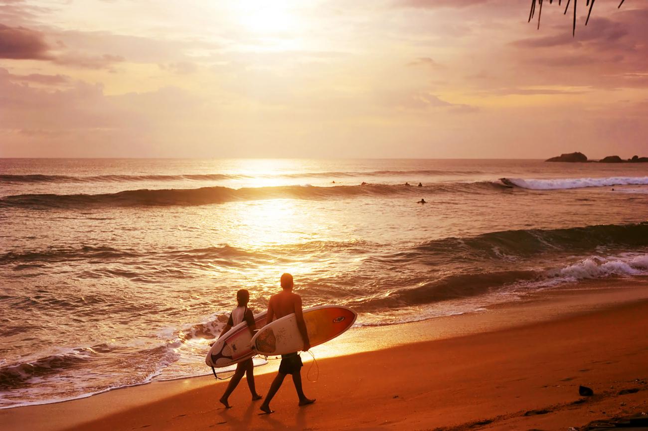 Learnt to surf in Sri Lanka