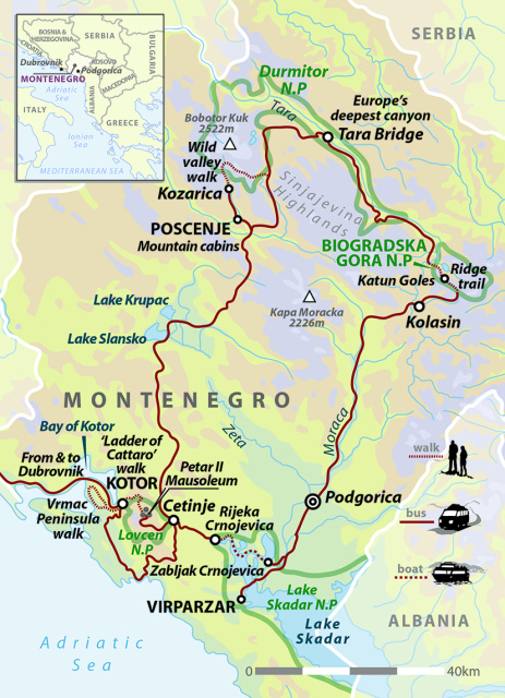Walking in Montenegro