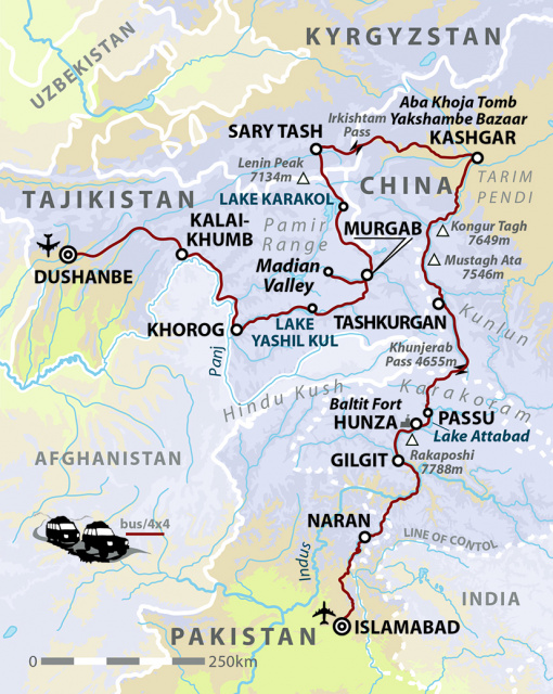 Along the Pamir & Karakoram Highways: Tajikistan, Kyrgyzstan, China & Pakistan