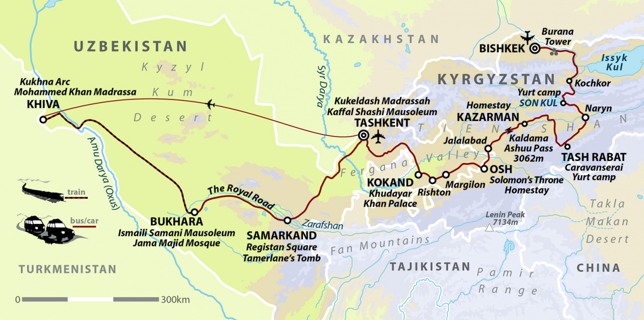 Kyrgyzstan & Uzbekistan: Mountains and Cities of the Silk Road