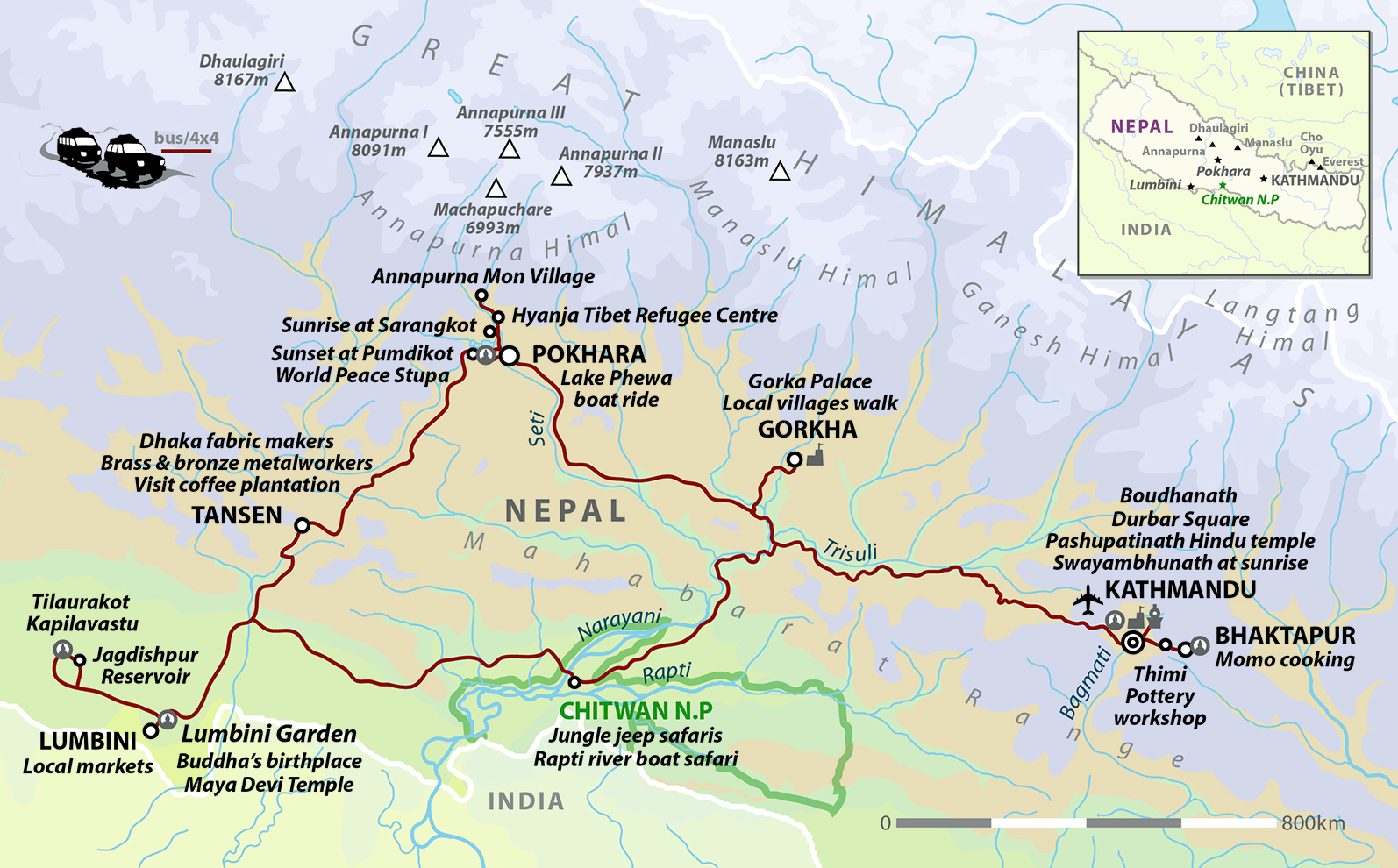 Nepal: Kingdoms & Cultures of the Himalayas Map