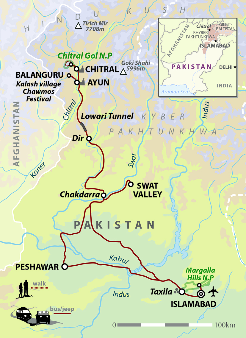 Pakistan: Under a Pagan Moon (Kalash Winter Festival) Map