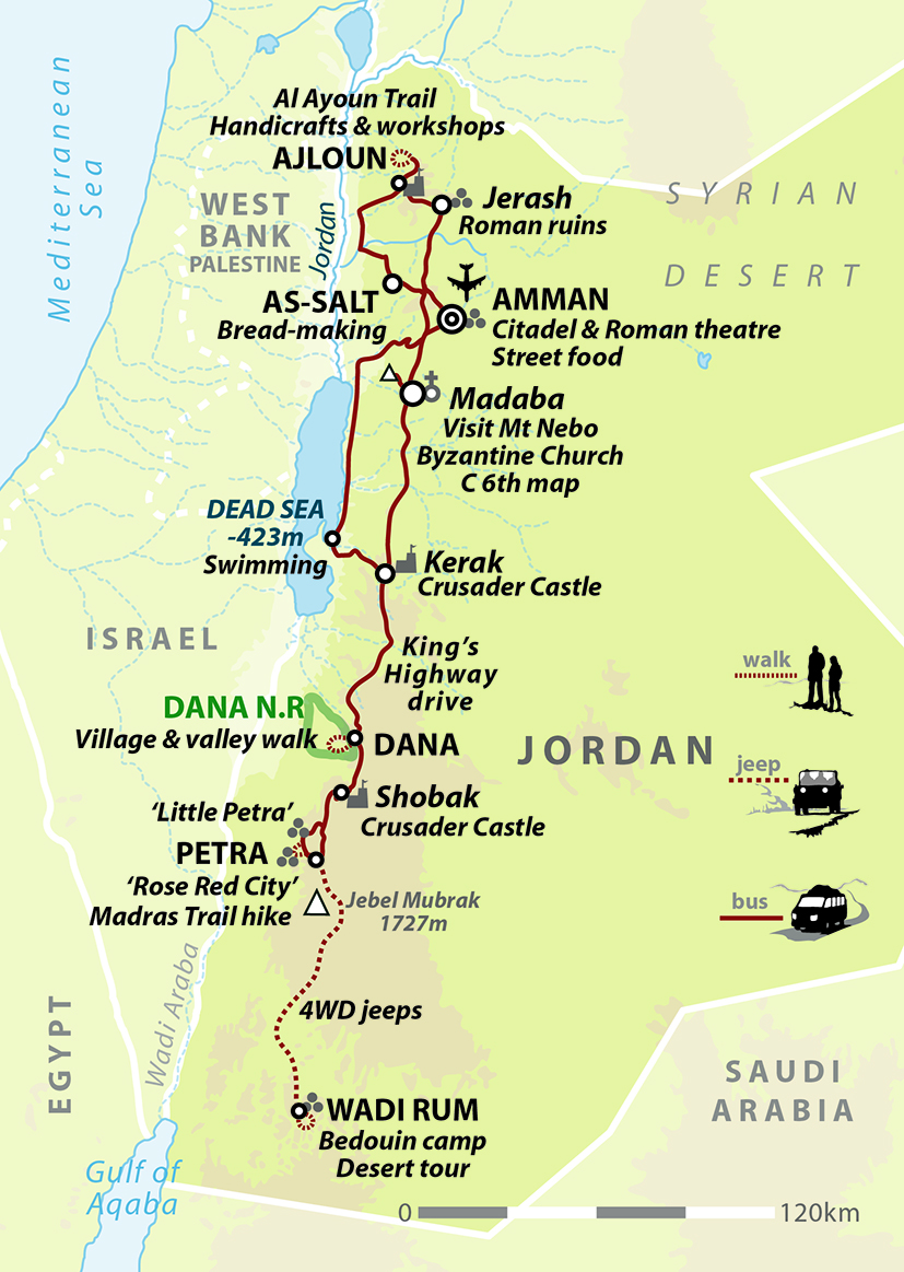 Jordan: Lost City Of Arabia Map